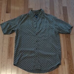 Olive Green Silk Dress Shirt